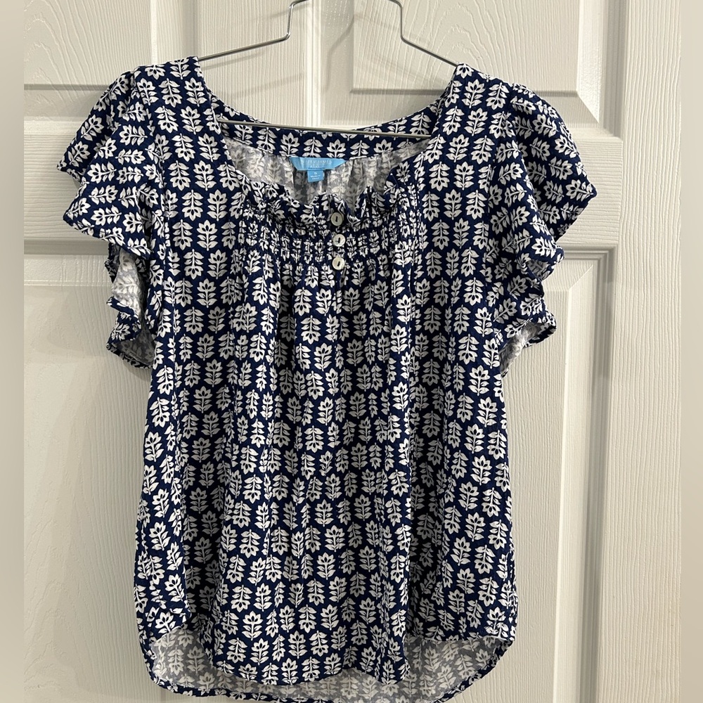 Draper James women’s flutter sleeve smocked top